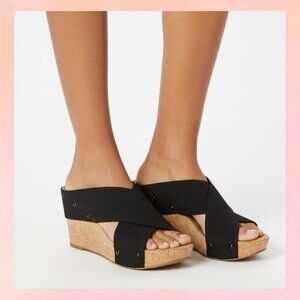 Lucky Brand Platform  Reaction Cork Sandals Wedges Size 8.5